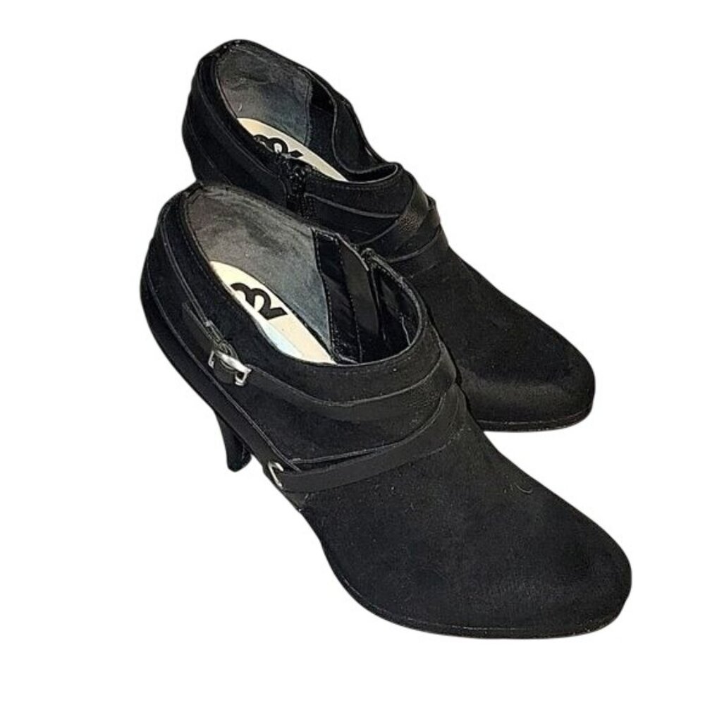 FERGILICIOUS chrissy Black High Heel Ankle Boots With Straps & Buckle Detail 7‎